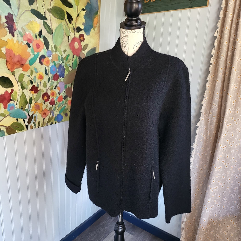 Carole Little Black Teddy Jacket